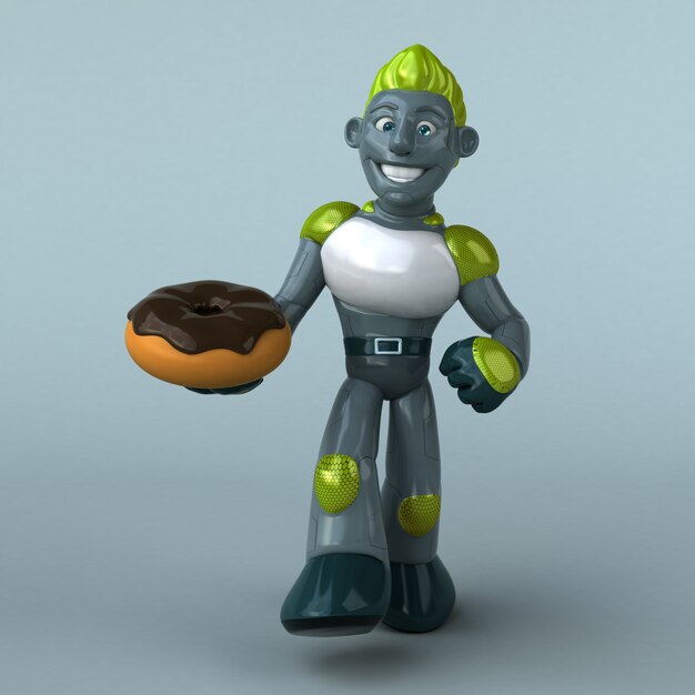 Robot verde - personaje 3D