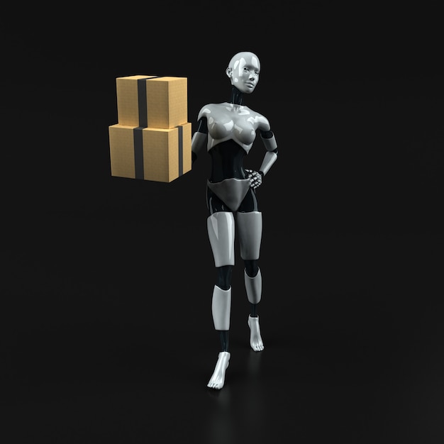 Roboter - 3D-Illustration