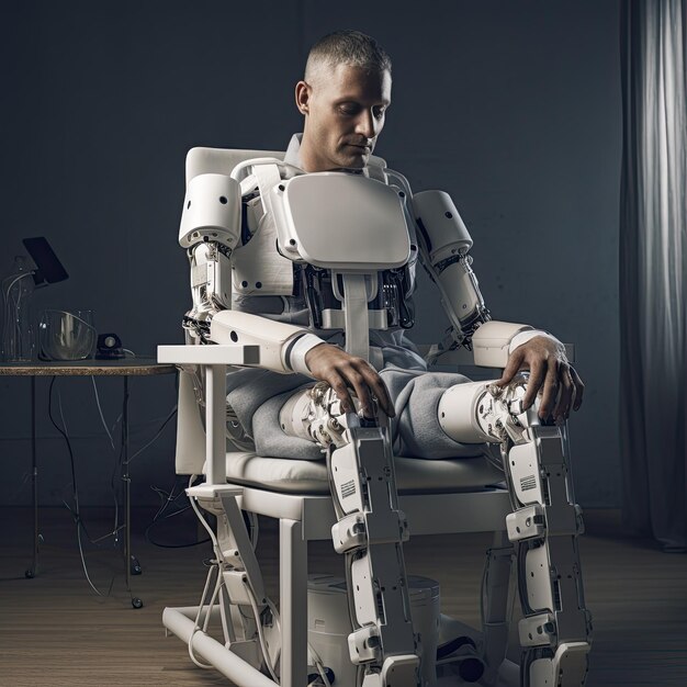 Foto roboter-rehabilitationstherapeuten