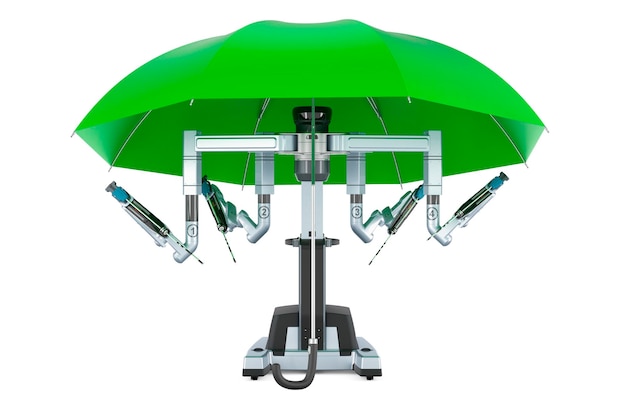 Roboterchirurgisches System unter Dach 3D-Rendering