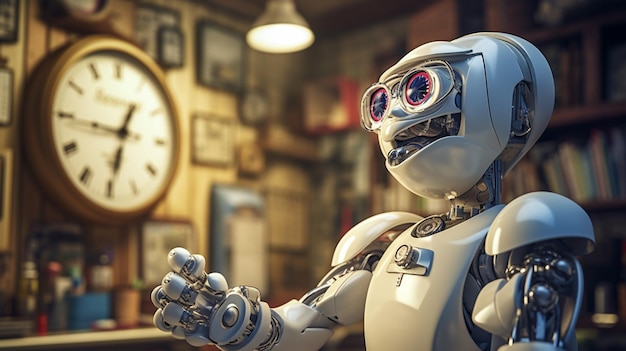 Roboterfiguren HD 8K Wallpaper Stock Photographic