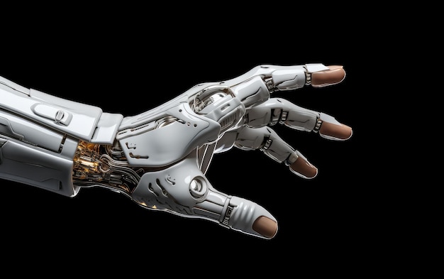 Roboterhand zeigt mit dem Finger