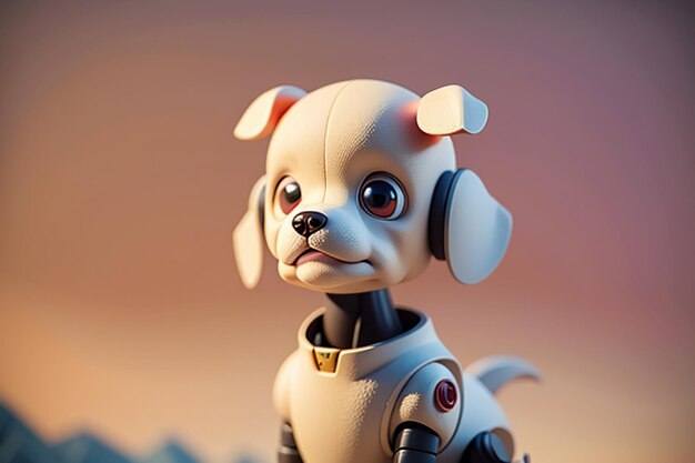 Roboterhund KI intelligenter Roboter Tapeten Hintergrundillustration elektronisches Haustier neue Technologie