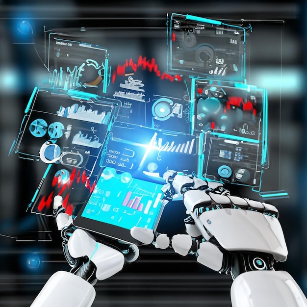 Robotic RPA big data análisis automatización comercio robot tecnología