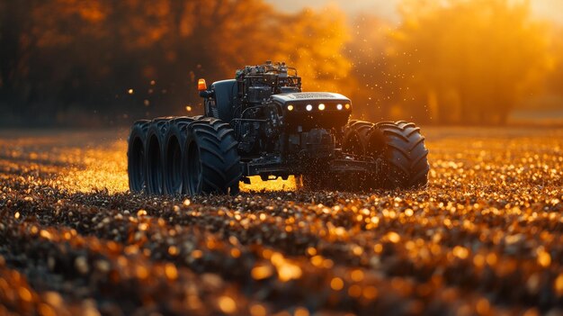 Robots agrícolas autónomos controlados por IA que siembran semillas en patrones perfectos