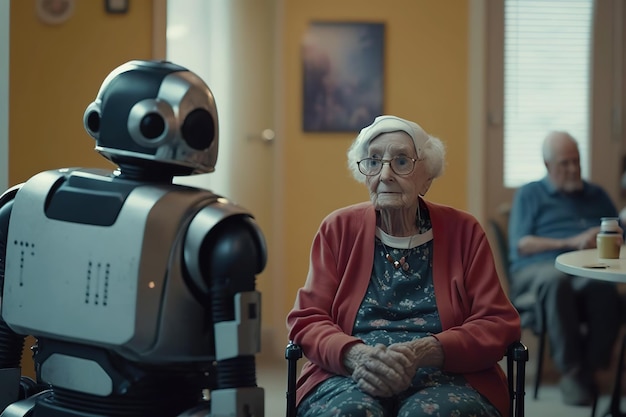 Los robots de apariencia amigable ayudan a los ancianos a verse y sentirse bien En el futuro, la tecnología se utilizará para ver a los ancianos Ai generativo