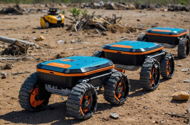 Robots autónomos explorando terrenos accidentados