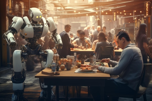 Robots colaborativos que trabajarán con los humanos en el futuro.