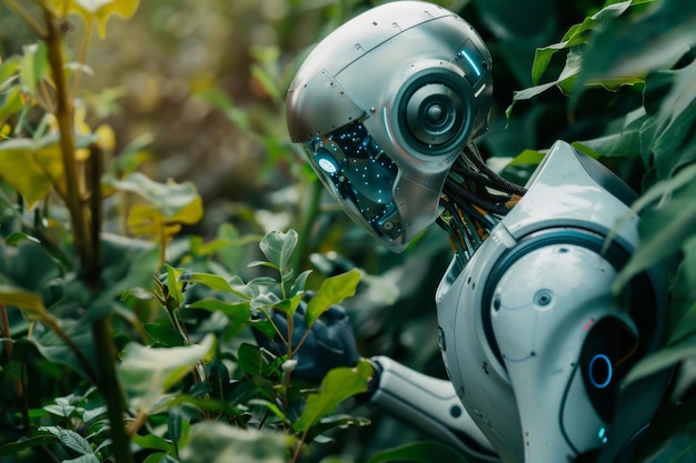 Robots de inteligencia artificial que cuidan de la planta