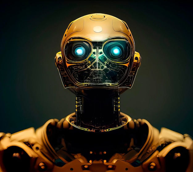 Robots interpretación futurista futuro 2025 ilustración Foto Premium