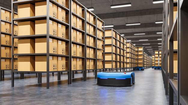 Robots que clasifican eficientemente cientos de paquetes por hora