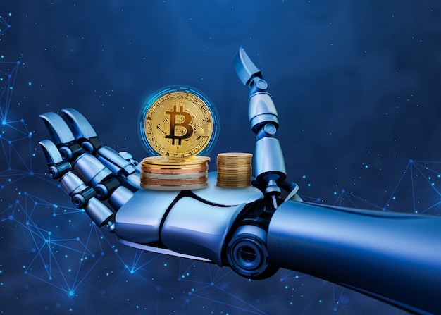 Robots que generan collage de dinero