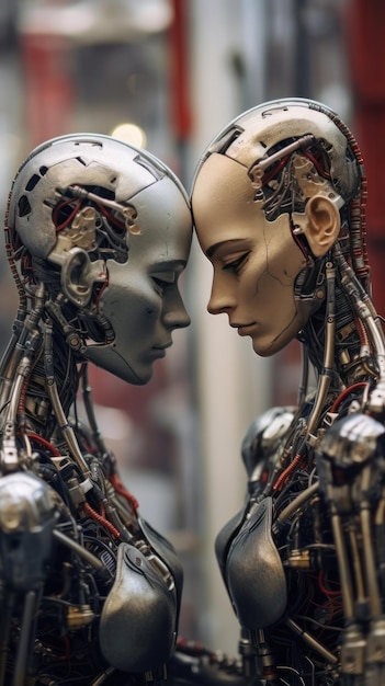 Los robots son un signo de amor y amor.