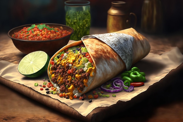 Con una robusta combinación de carne y verduras se preparan burritos y se presentan con el tradicional sabor mexicano