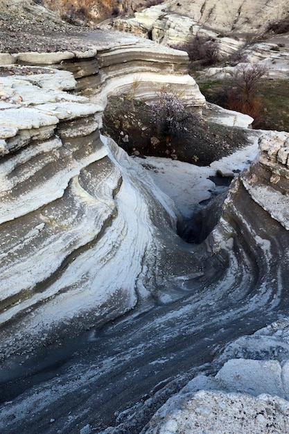 Roca erosionada por el flujo de agua