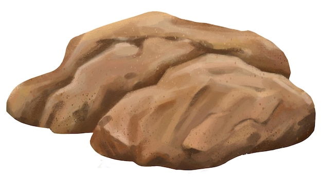 Roca marrón pegatina png ilustración de piedra fondo transparente