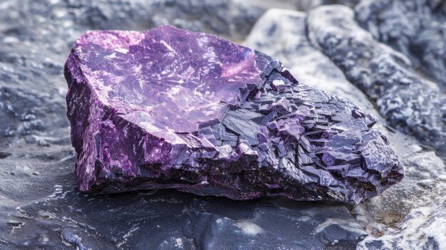 Roca púrpura en lo alto de las rocas