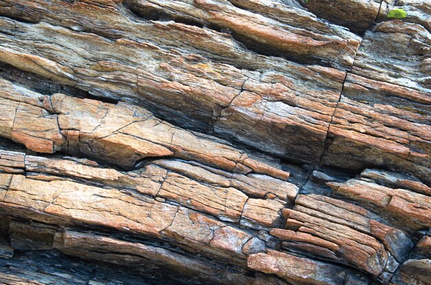 Rocas en capas La textura de la piedra.