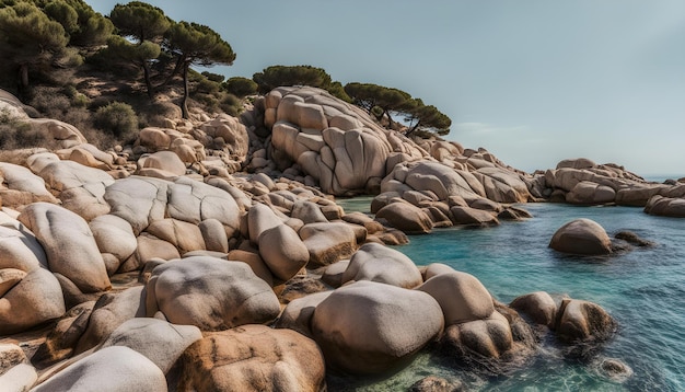 Foto las rocas de la costa