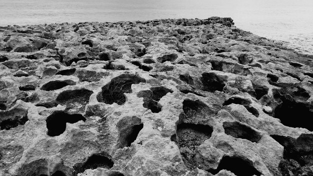 Foto las rocas en el mar