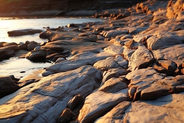 Rocas y piedras con superficie áspera