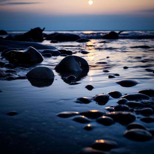 Foto rocas en la playa