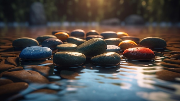 Rocas en el río generativo ai