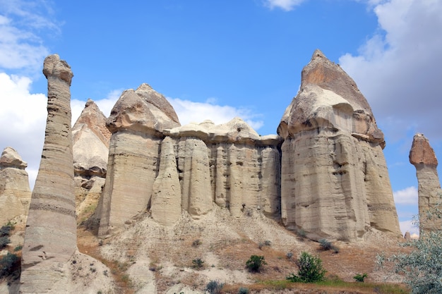 Rocas volcánicas en Capadocia, Turquía