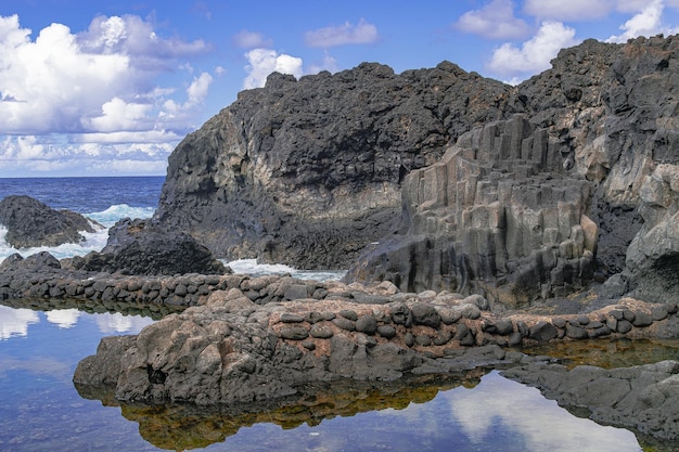 Rocas volcánicas formaciones basálticas La Frontera El Hierro Islas Canarias