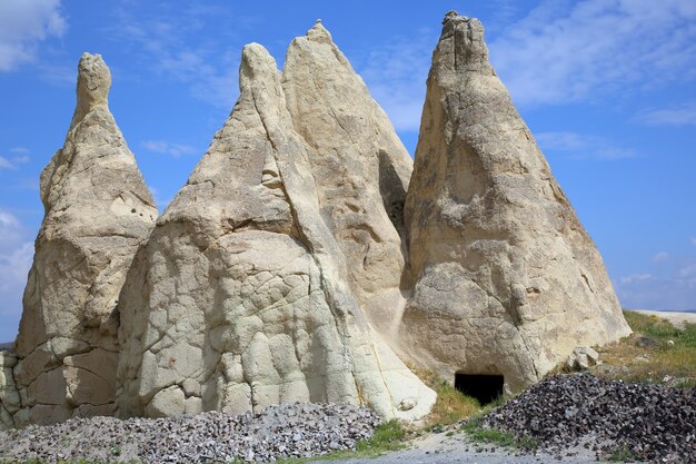 Rocas volcánicas en el valle de Capadocia, Turquía