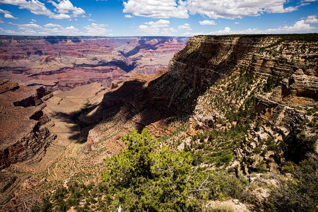 Rocha da borda norte do fundo da paisagem do desfiladeiro rochas montanha arizona e deserto de utah