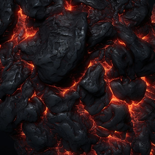 rocha de lava derretida