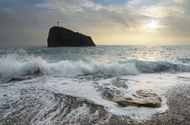 rocha no mar