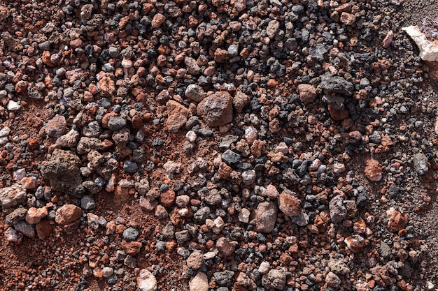 Rocha vulcânica de fundo colorido no vulcão Etna na Sicília