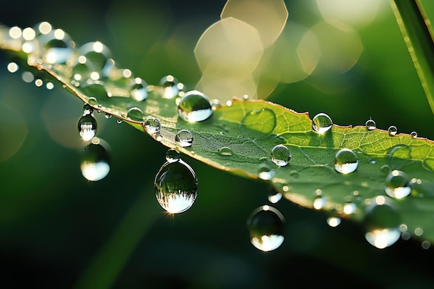 Rocío de la mañana Gotas de vida relucientes