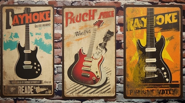 Foto rock retro poster vintage wandposter