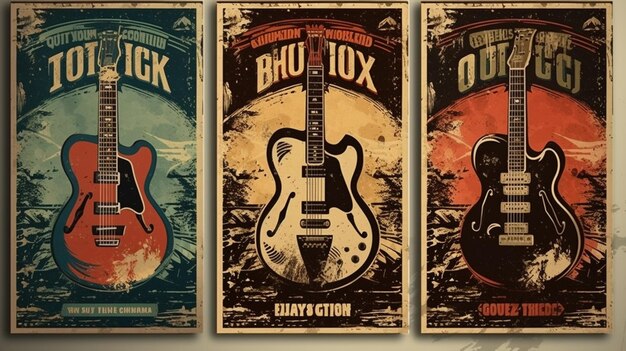 Foto rock retro poster vintage wandposter