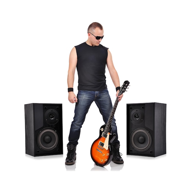 Rocker mit Gitarre