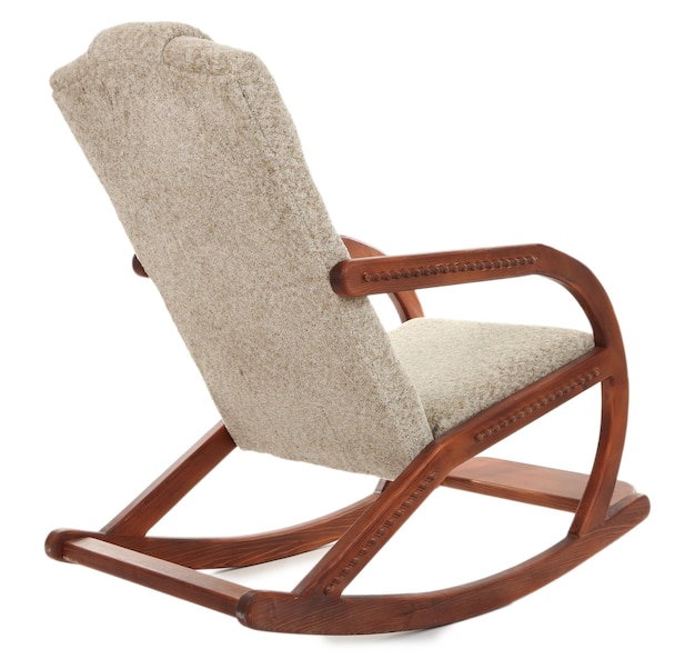 Foto rockingchair moderno isolado no branco