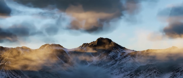 Rocky Mountain Paisagem Natureza Fundo Crepúsculo Céu