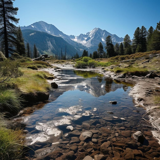 Rocky Ridge Reflections Berglandschaft Foto