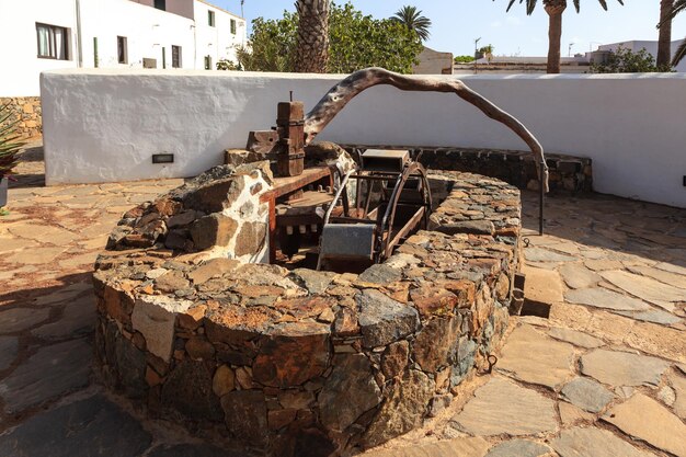 roda d'água na cidade de Betancuria, Fuerteventura