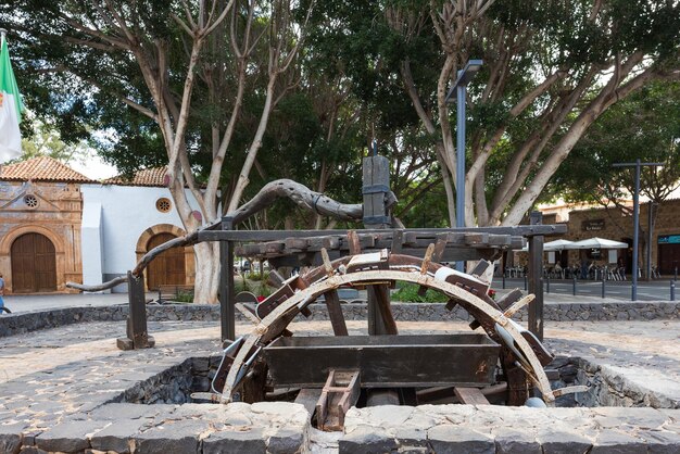 roda d'água na vila de Pajara, Fuerteventura, Ilhas Canárias