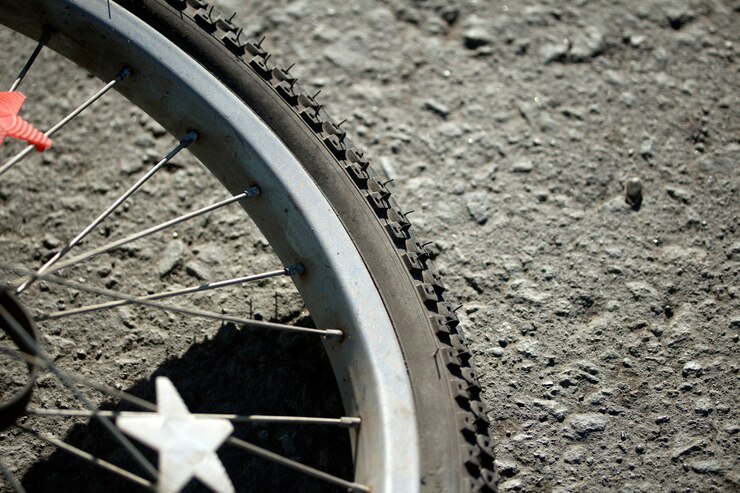 Roda, esportes, bicicleta, mentindo, estrada