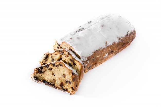 Rodaja de fruta stollen navideña