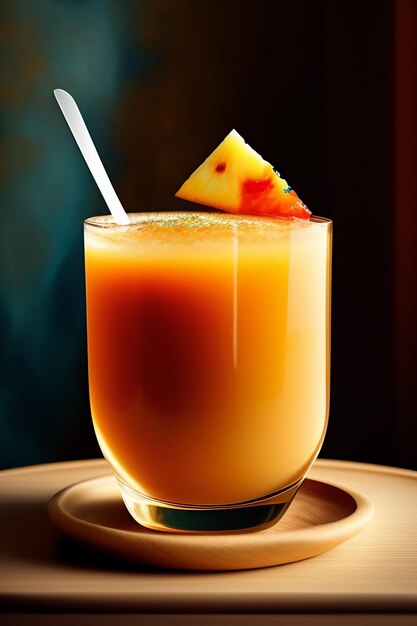 Rodaja de naranja con jugo de naranja splash aislado