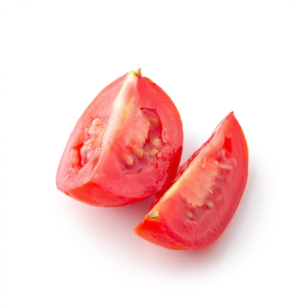 Rodaja de tomate aislado