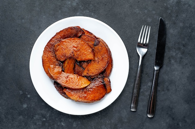 rodajas de calabaza frita