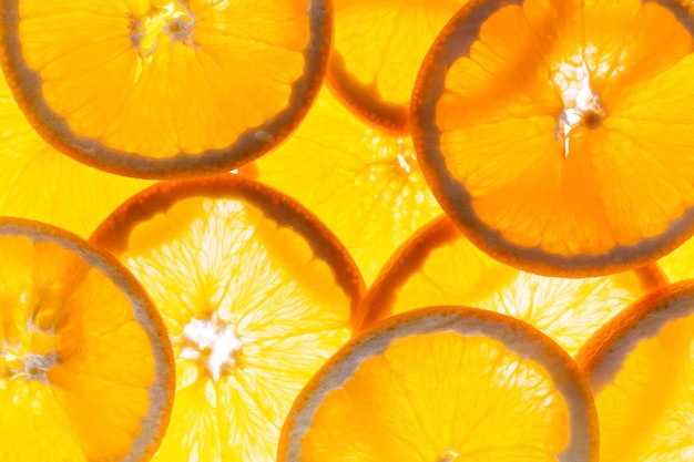Rodajas de fondo naranja fresco