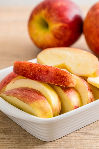 rodajas de manzana fresca